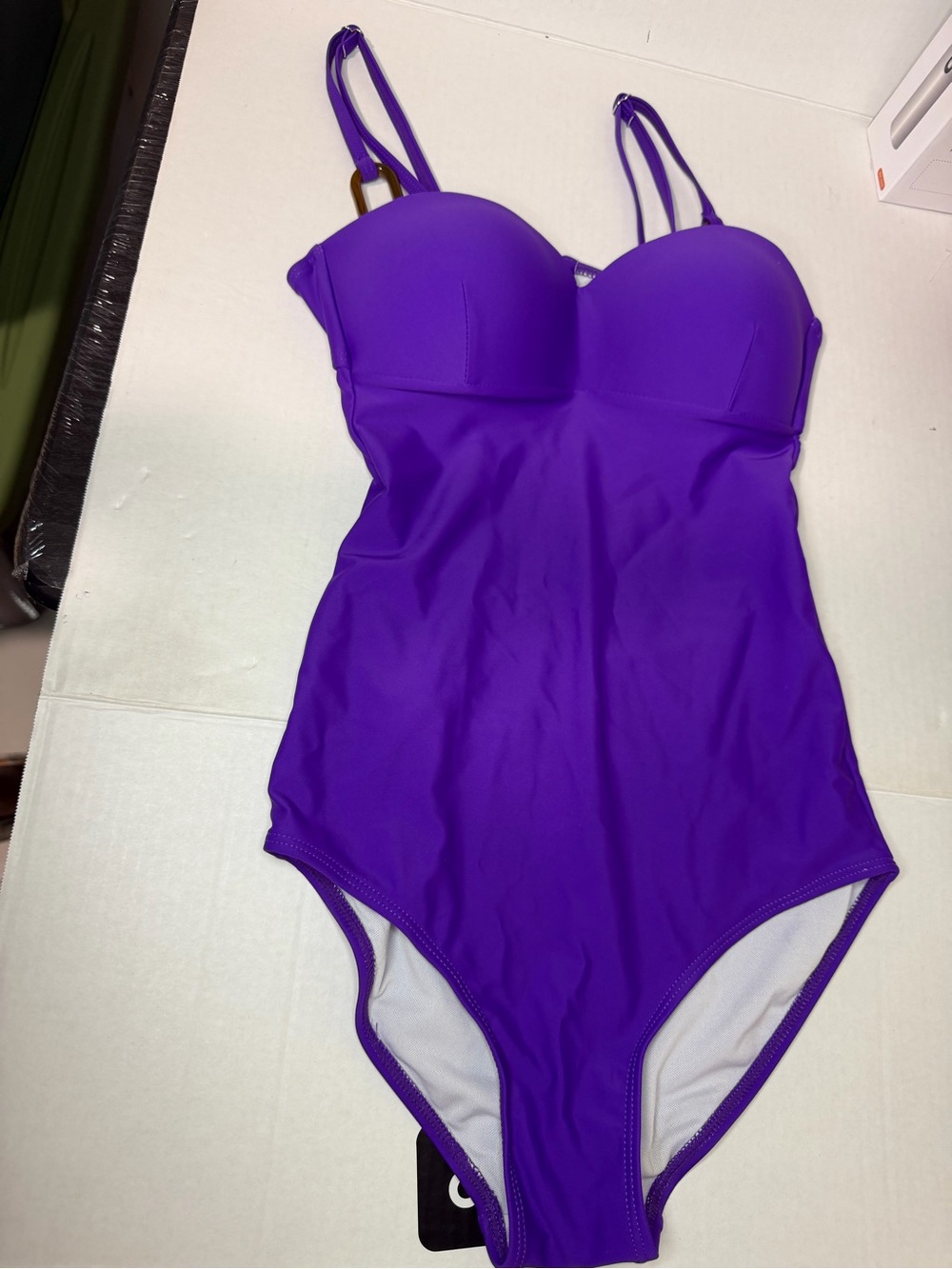 Commense Purple Girls One-Piece Swimsuit with Removable Straps